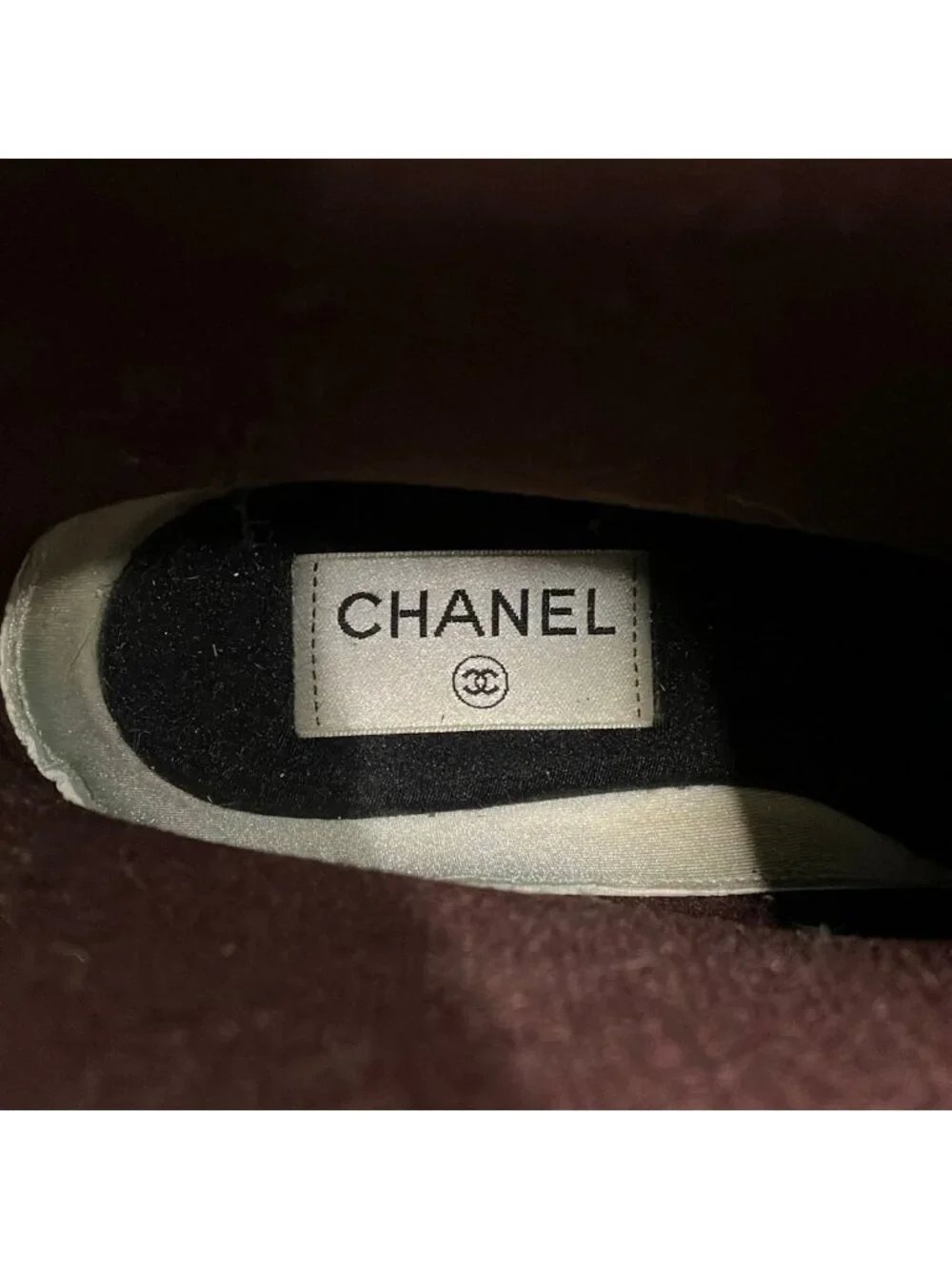 Chanel Rain Boots 36 Black White CC Logo